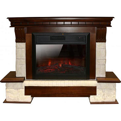 Камин электрический Rome темный орех+слоновая кость